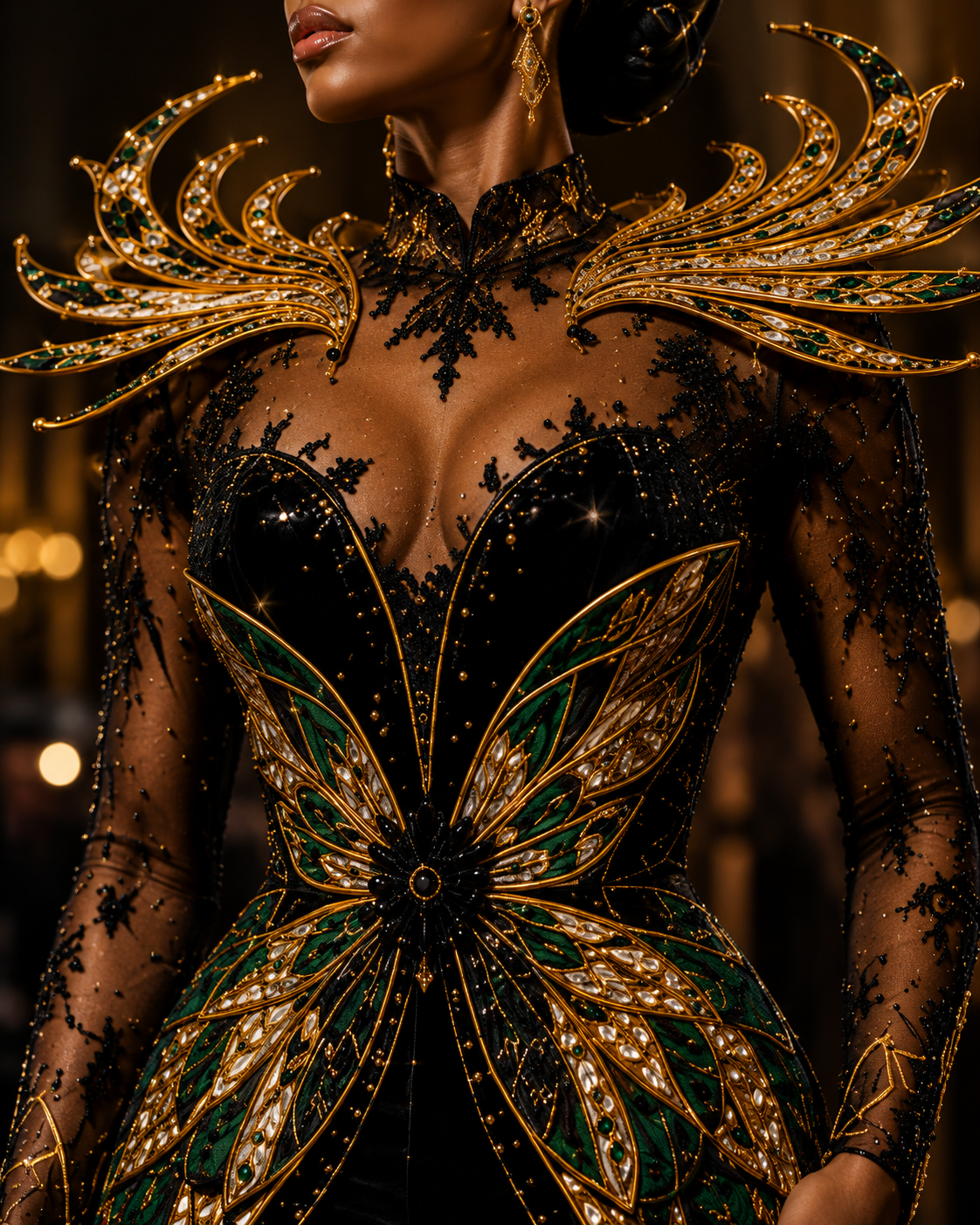 corset and collar detail